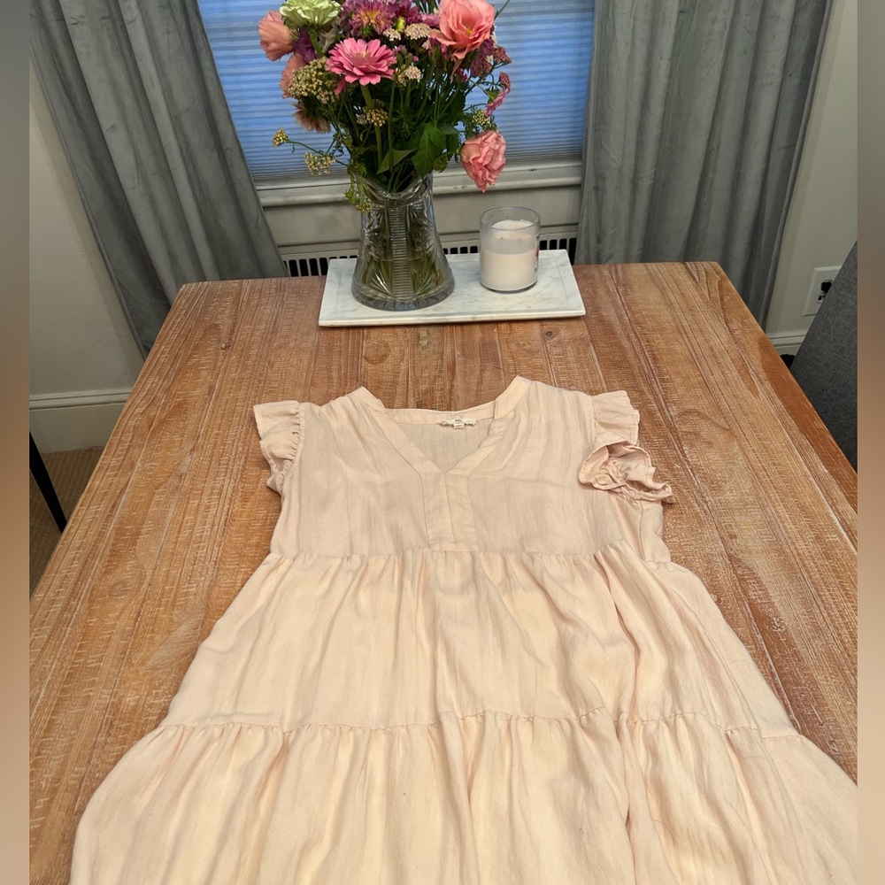 Blush Linen Dress